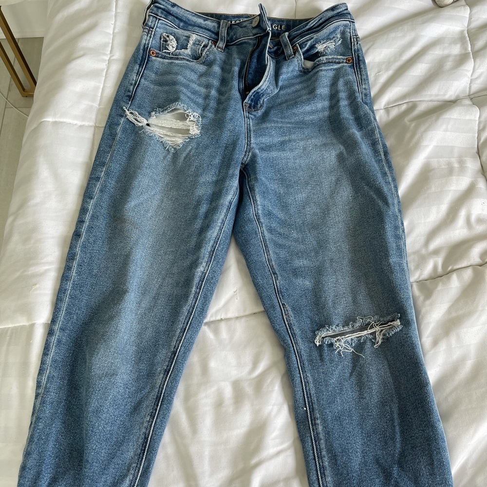 american eagle mom stretch jeans